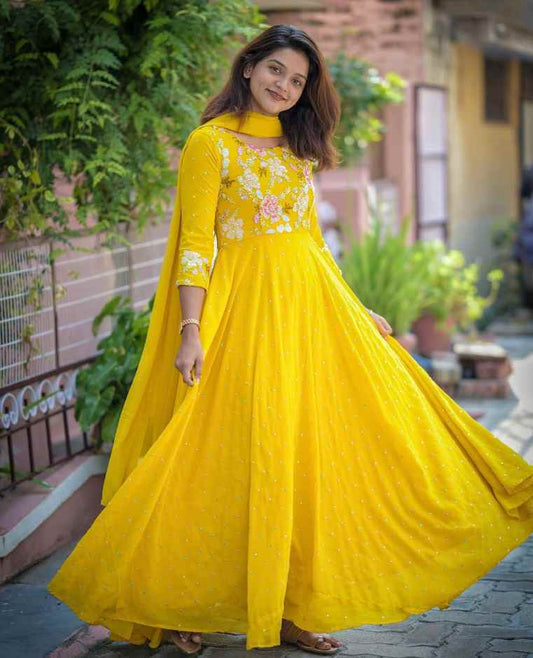 Designer Fox Georgette Gown