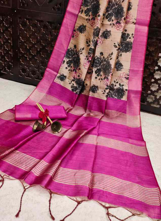 Silk Saree with Floral Elegance