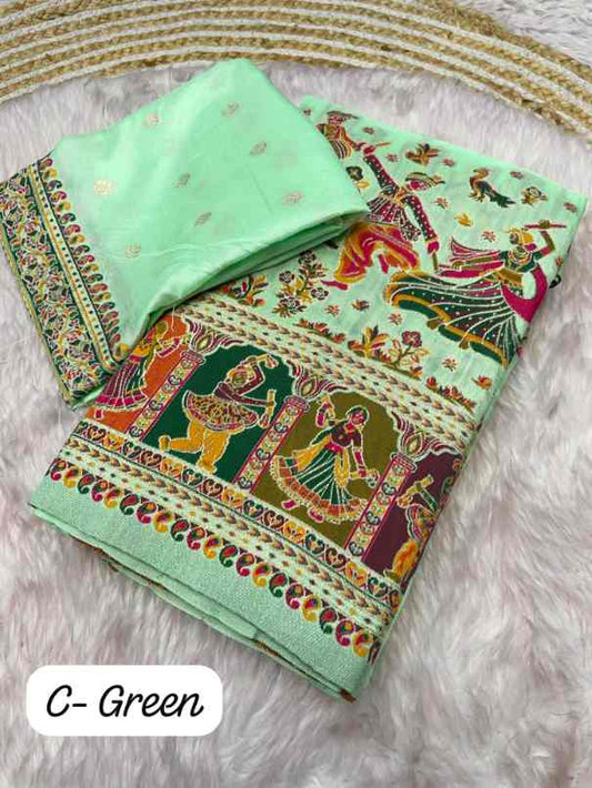 Premium Pashmina Silk Saree