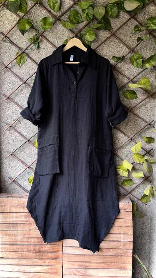 Double Pocket Mulmul Cotton Long Dress