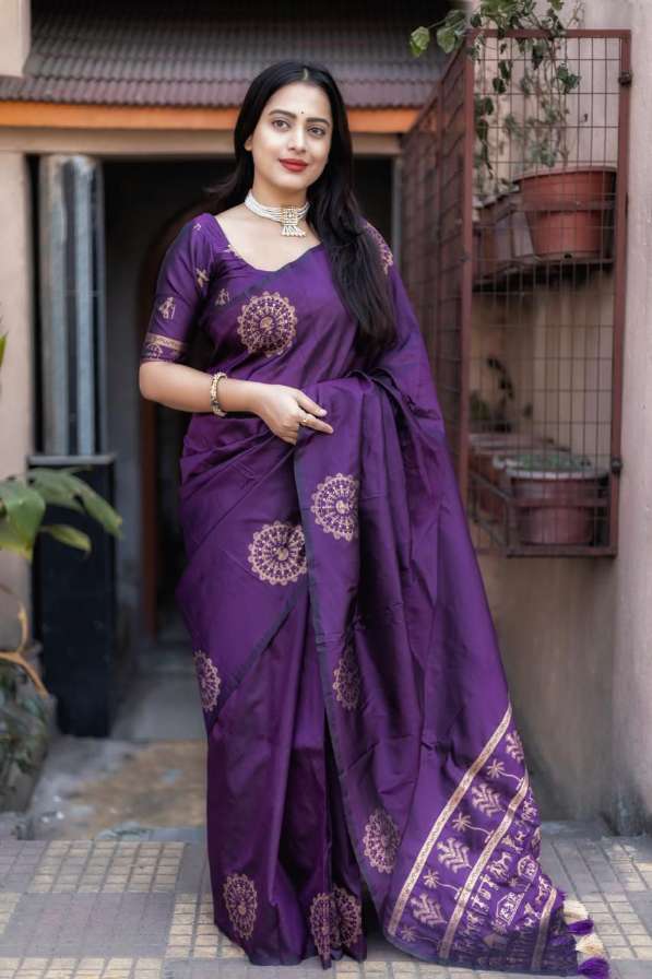 Soft Silk Zari Woven Worli Saree