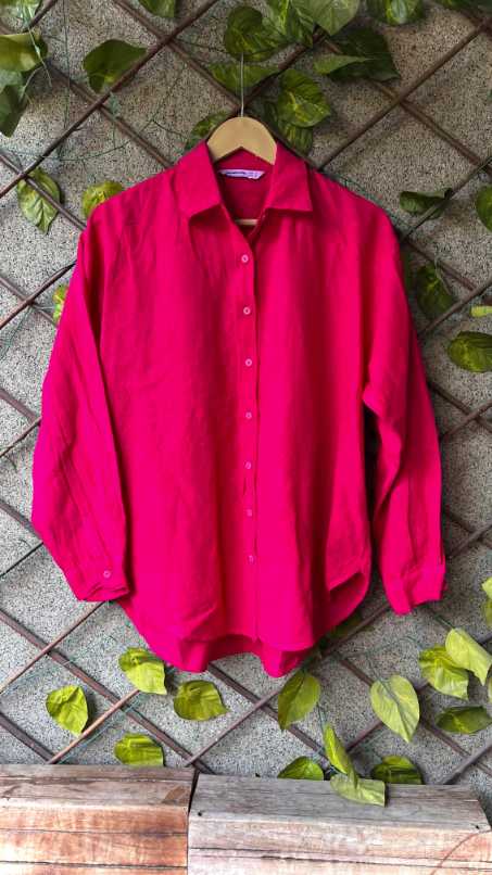 Hot Pink Formal Cotton Shirt